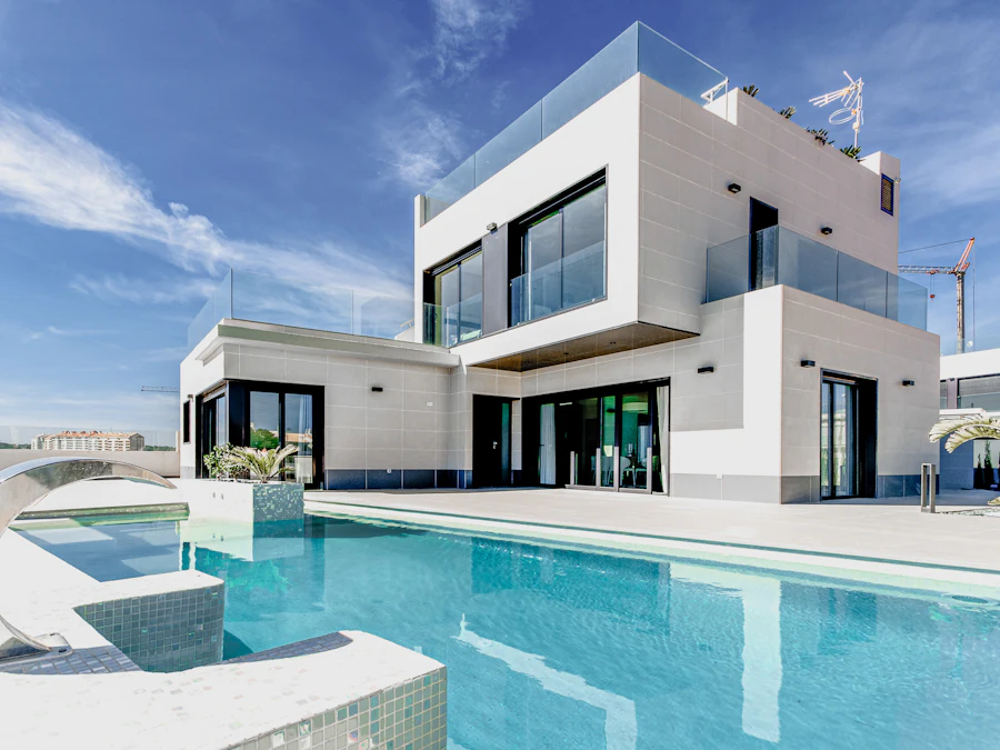 Modern villa with a pool